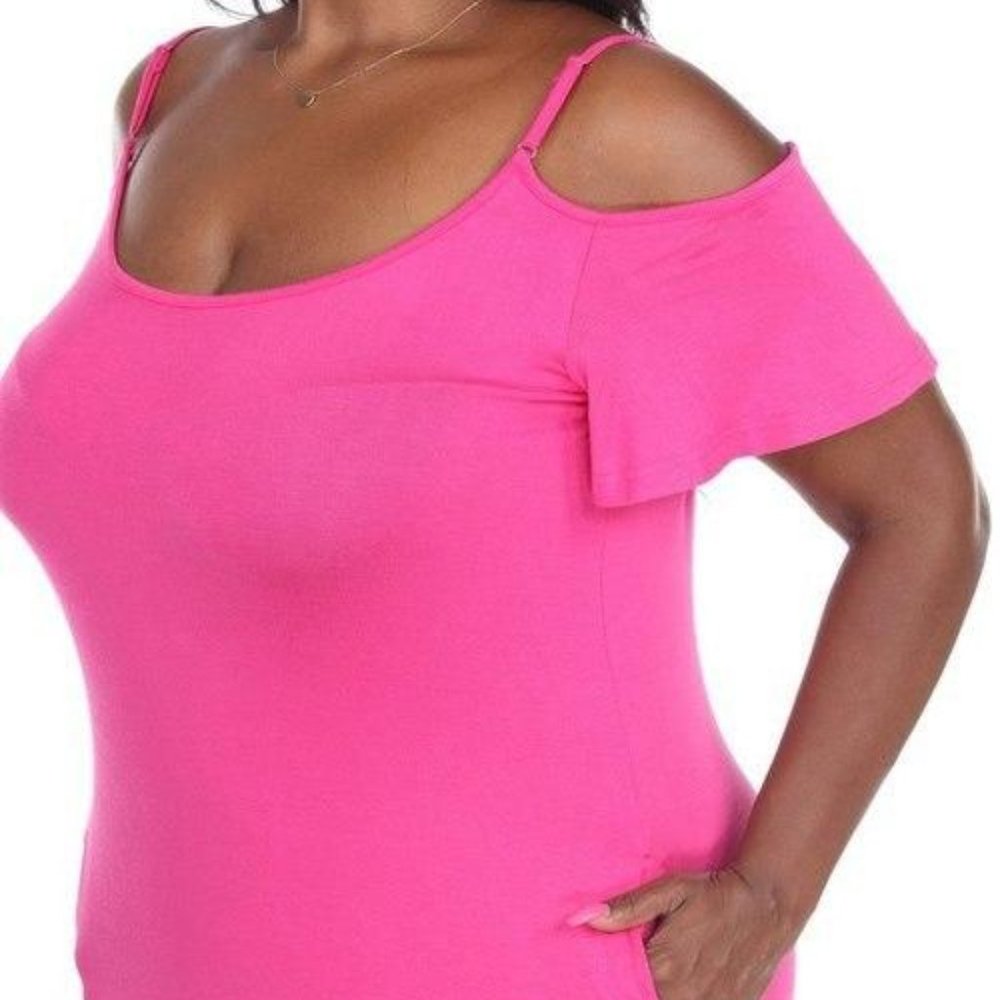 Plus Size Scoop Neck Long Prom Dress WMPS3101-06 - Picture 3 of 8